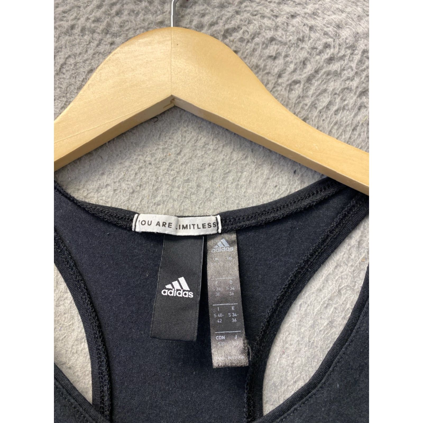 Adidas Adidas Tank Top Womens S Black Floral Logo Racerback Graphic Active Gym /142-35 Size S / US 4 / IT 40 - 3 Thumbnail