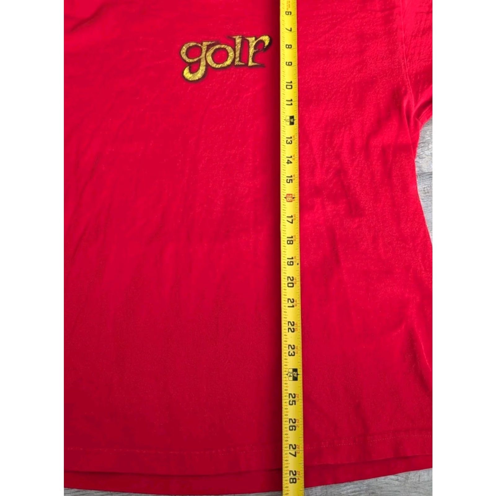 Golf Wang Golf Wang Shirt Mens Red Spell Out Logo Tee Shirt Size Large Tyler The Creator Size US L / EU 52-54 / 3 - 6 Thumbnail