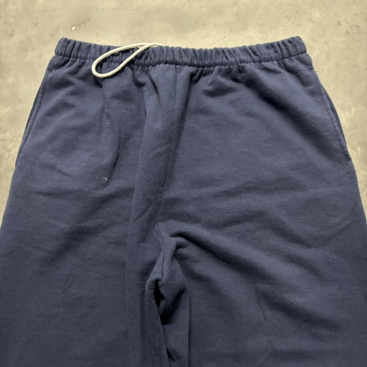Japanese Brand × Vintage Crazy Vintage Y2K/2000s Navy Blue Skater Essential Sweatpants! Size US 32 / EU 48 - 4 Thumbnail