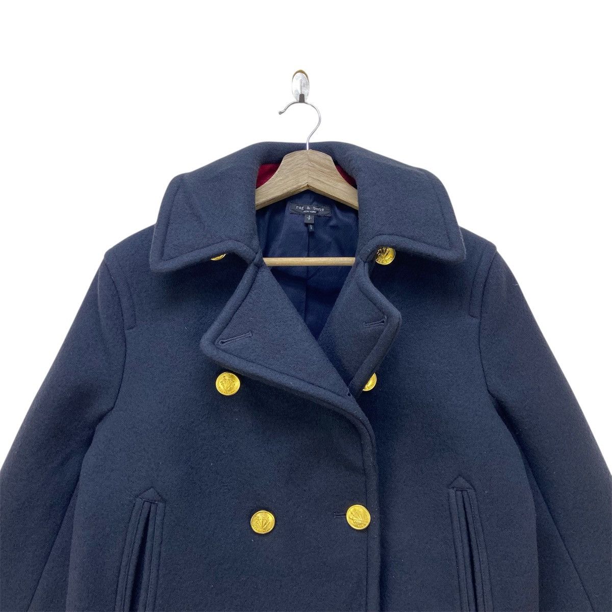 Rag & Bone Rag & Bone New York Double Breasted Virgin Wool Pea Jacket Size S / US 4 / IT 40 - 2 Thumbnail