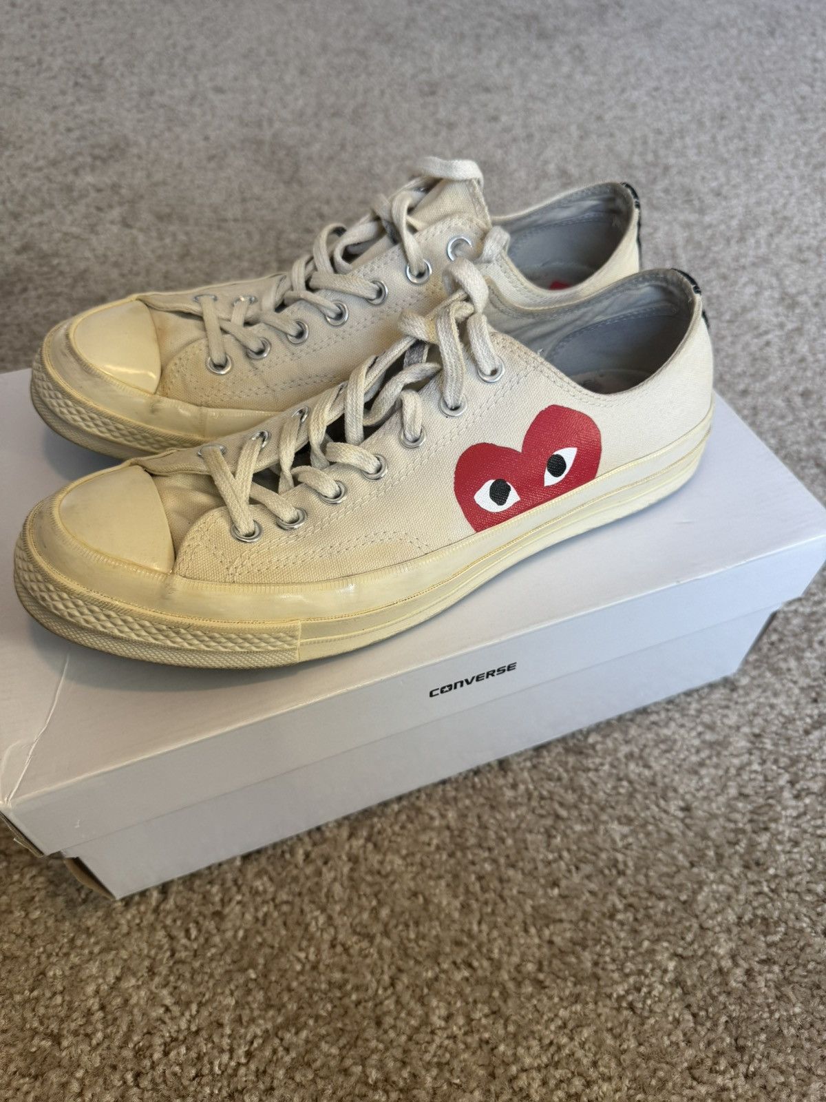 Comme des Garcons CDG Play Chuck Taylor Low Converse Size US 10 / EU 43 - 3 Thumbnail