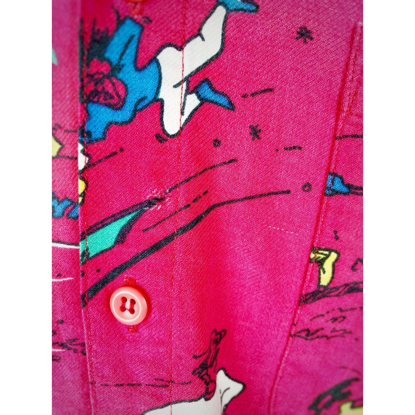 Vintage VTG Heet Cartoon Sports Button Up Shirt Distressed Sz S Size US S / EU 44-46 / 1 - 3 Thumbnail