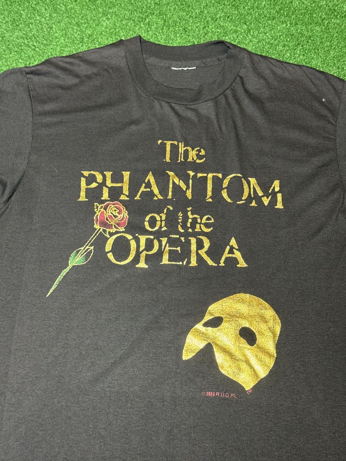 Vintage Phantom Of The Opera Vintage Large Gold 80s 90s T Shirt Size US L / EU 52-54 / 3 - 2 Thumbnail