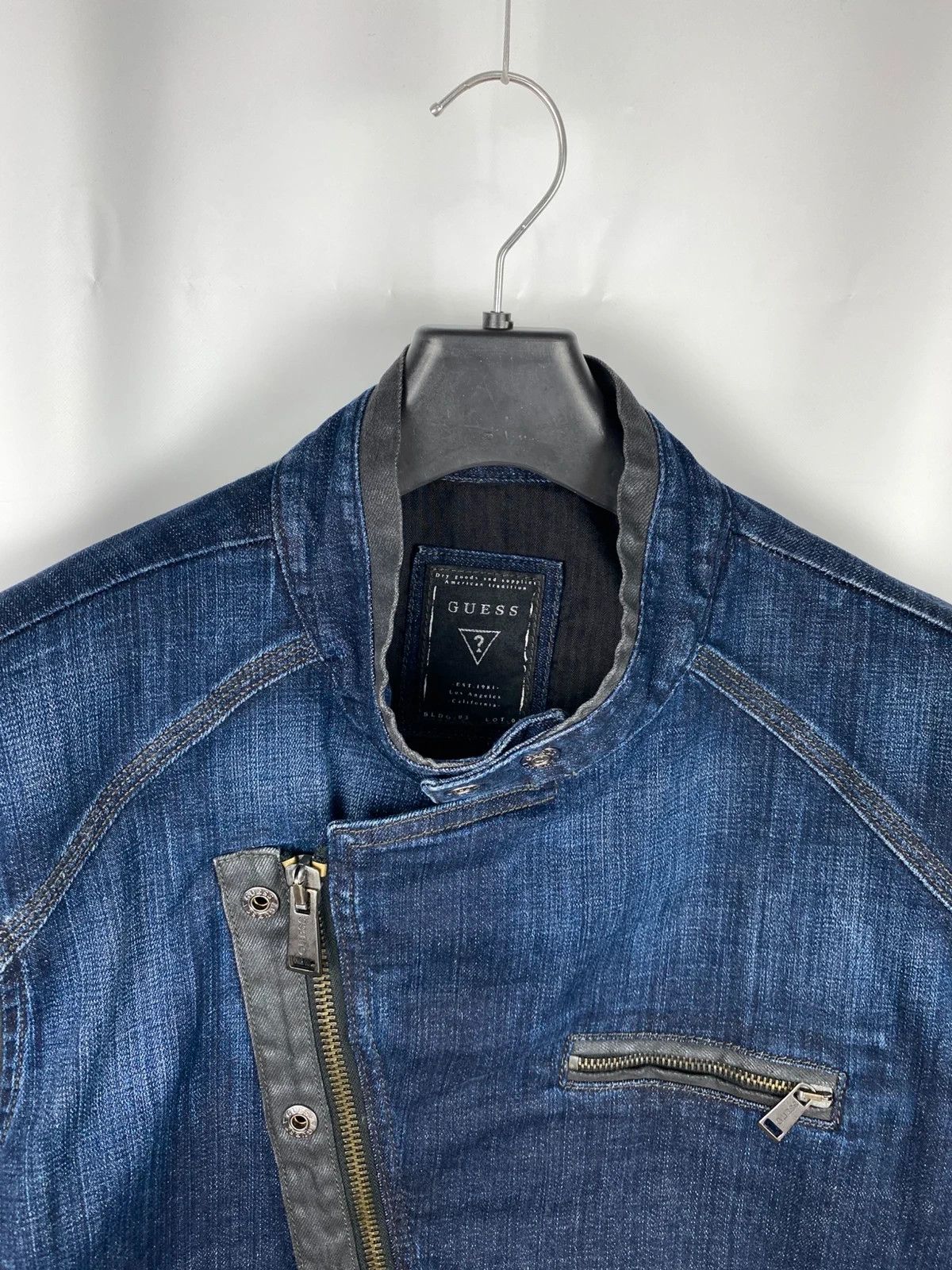 Guess Guess Lot.02 Denim Biker Jacket Rare size S Size US S / EU 44-46 / 1 - 4 Thumbnail
