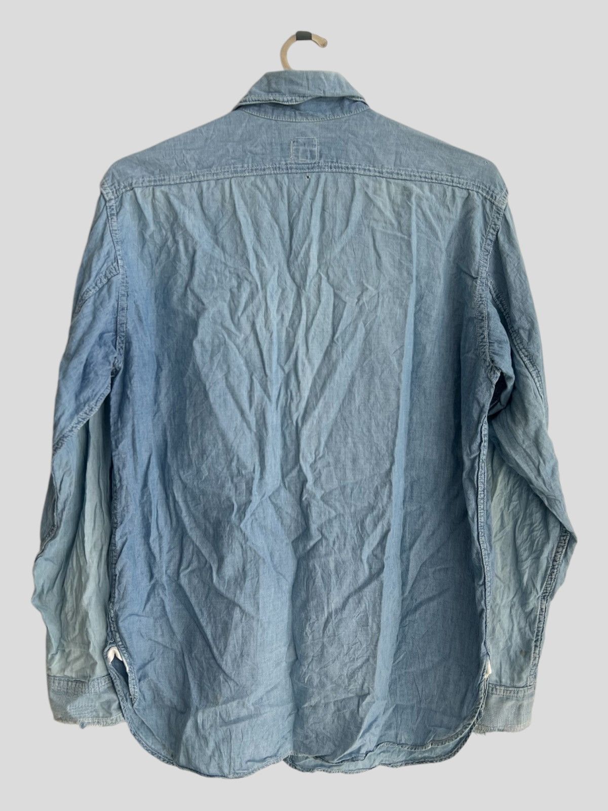 Post Overalls Vintage Post O'all 🇺🇸 Made Distressed Wash Denim Shirt Jacket Size US L / EU 52-54 / 3 - 3 Thumbnail