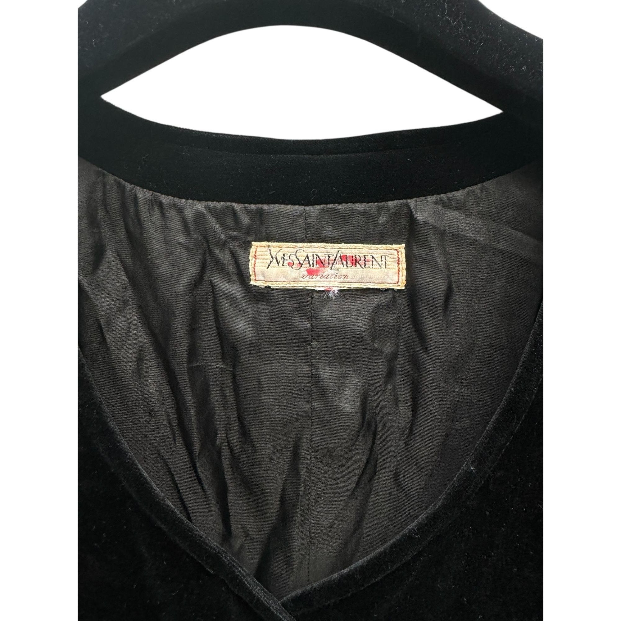 Yves Saint Laurent Black Velvet Corduroy Dress Size M / US 6-8 / IT 42-44 - 7 Thumbnail