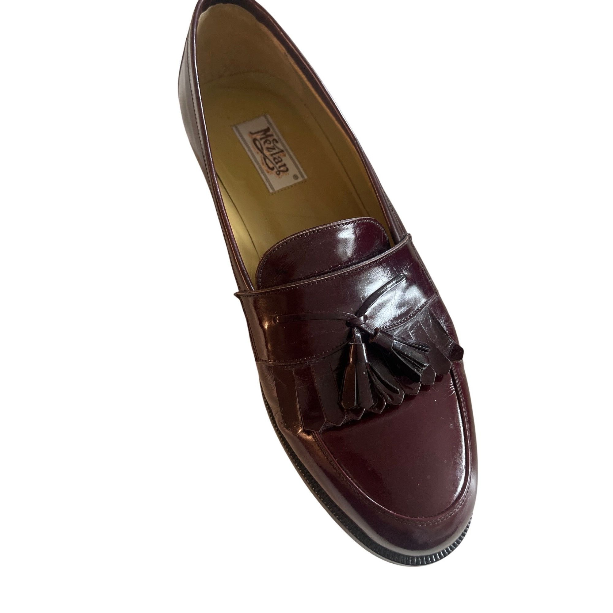 Mezlan MEZLAN BURGUNDY MADE IN SPAIN KILTI TASSEL LEATHER SLIP ON L Size US 10 / EU 43 - 1 Thumbnail