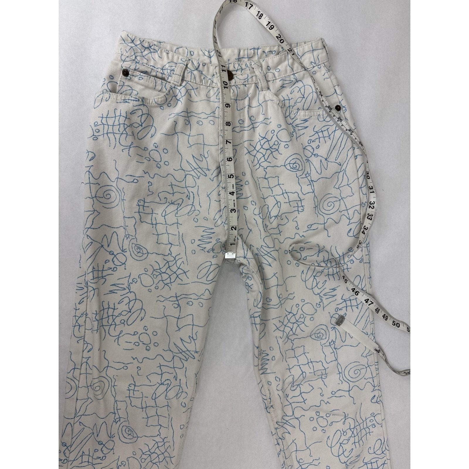 UNIONBAY Vintage Union Bay 80s 90s Jeans Squiggle Doodle Hong Kong 7 Size 26" / US 2 / IT 38 - 4 Thumbnail
