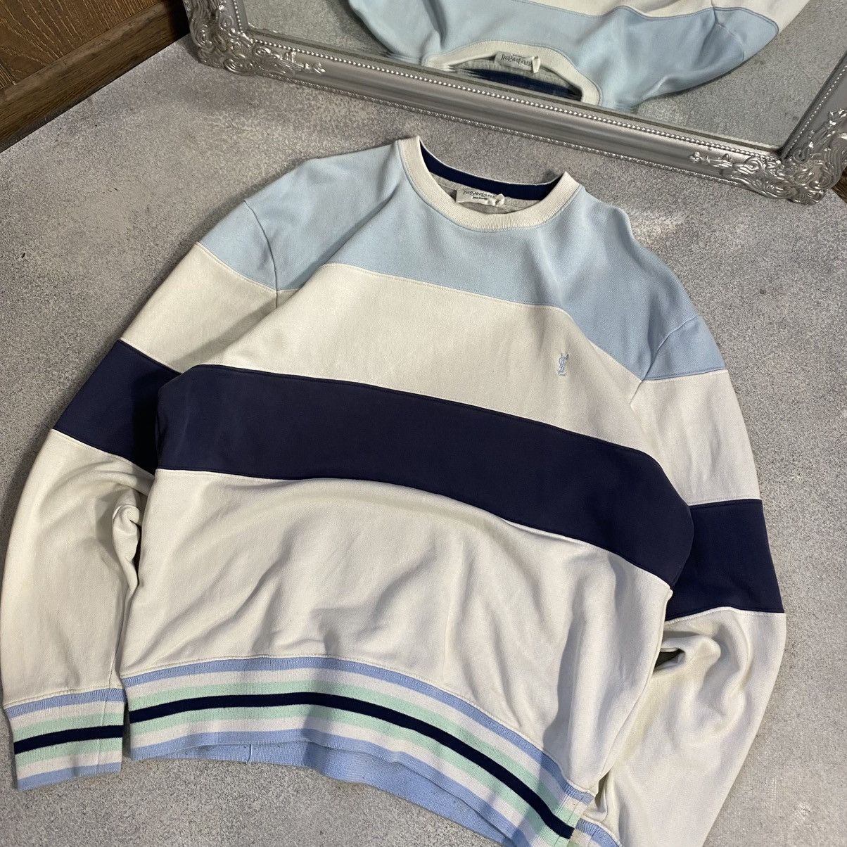 Yves Saint Laurent Vintage 90s YSL Sweatshirt Rare Size US L / EU 52-54 / 3 - 2 Thumbnail