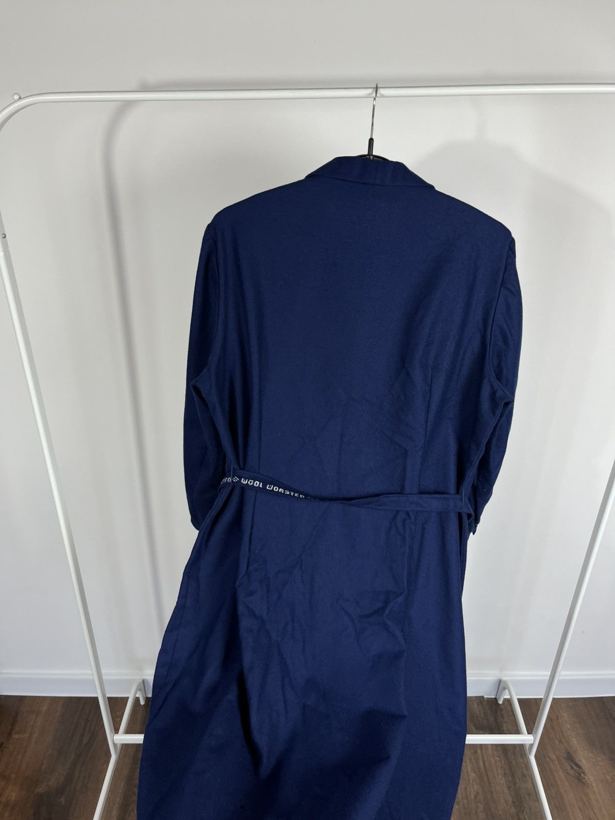 Other Vintage Blue Wool Worsted Robe Housecoat Dressing Gown Size US S / EU 44-46 / 1 - 13 Thumbnail