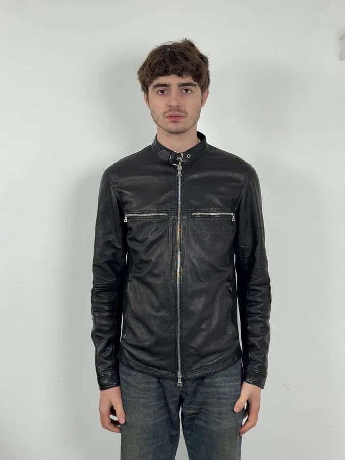 Prada 2000s Prada Biker Hybrid Leather Jacket Size US M / EU 48-50 / 2 - 2 Thumbnail