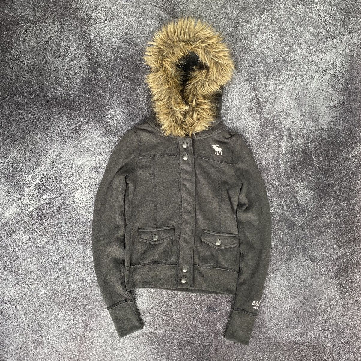 image of If Six Was Nine x Le Grande Bleu L G B Abercrombie And Fitch Fur Jacket Lgb Ifsixwasnine in Grey, W