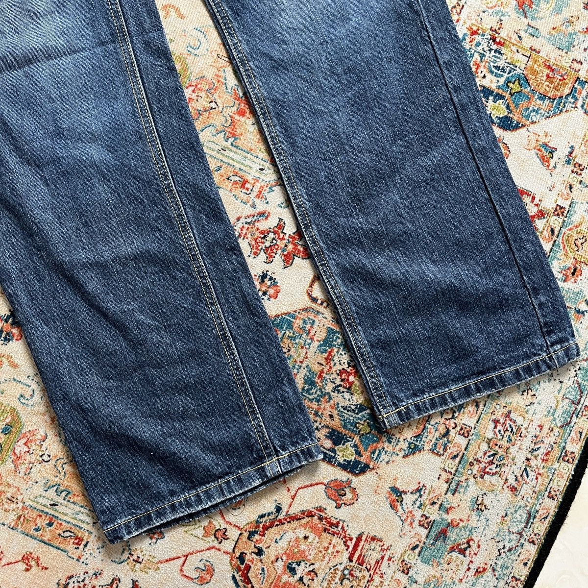 Japanese Brand Vintage Y2K Double focus denim pants Size US 29 - 4 Thumbnail