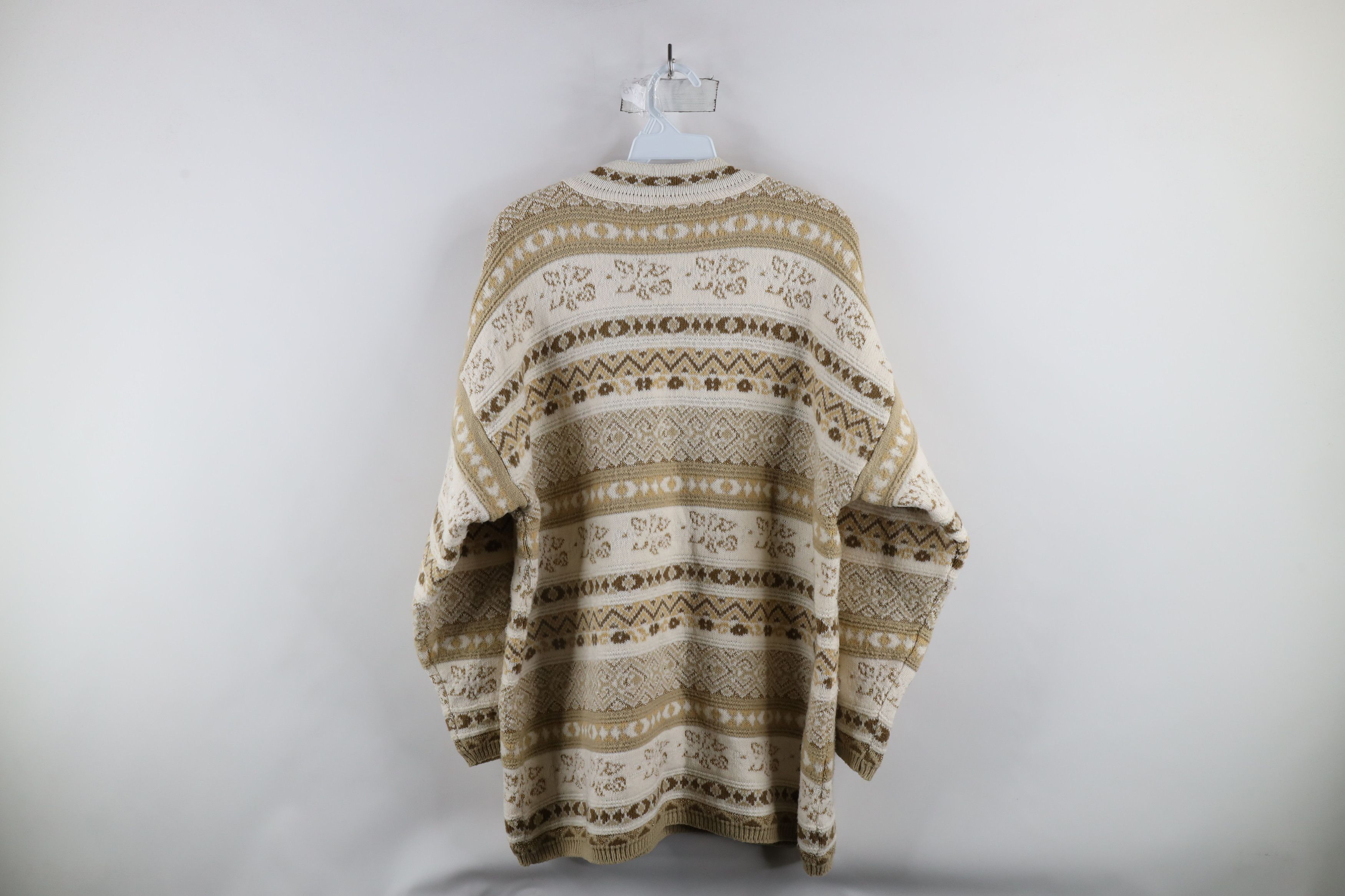 Vintage Vintage 90s Streetwear Fair Isle Knit Tunic Sweater USA Size XXL / US 16-18 / IT 52-54 - 10 Thumbnail