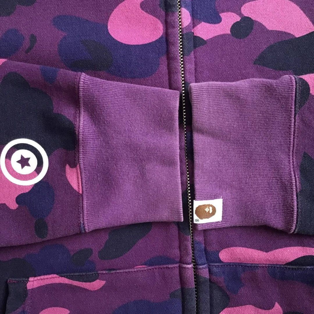 Bape BAPE Shoulder Shark Full Zip Hoodie Purple Camo APE Size US XL / EU 56 / 4 - 7 Thumbnail