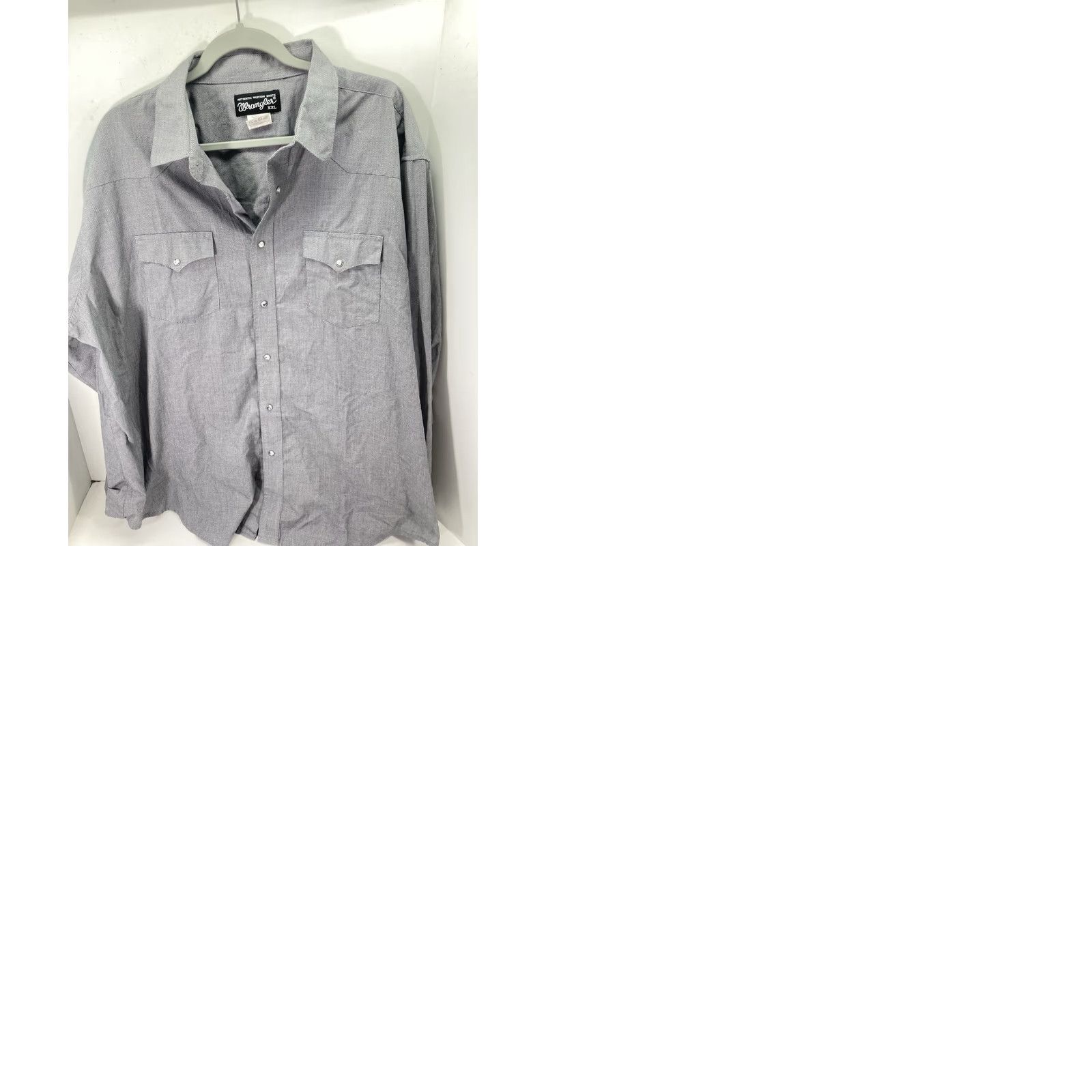 Wrangler Wrangler Shirt Men 2XL Pearl Snap Long Sleeve Gray Western Rodeo Button-Up Mens Size US XXL / EU 58 / 5 - 9 Thumbnail