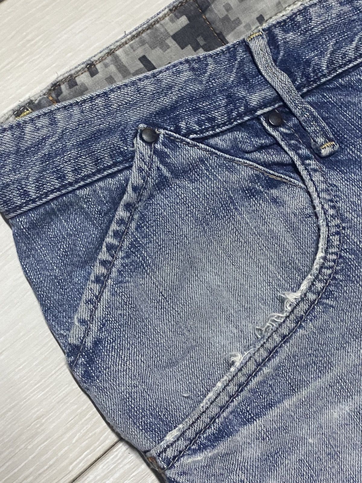 Edwin Edwin E Function Grunge Distressed Twist leg Baggy Jeans Size US 34 / EU 50 - 12 Thumbnail