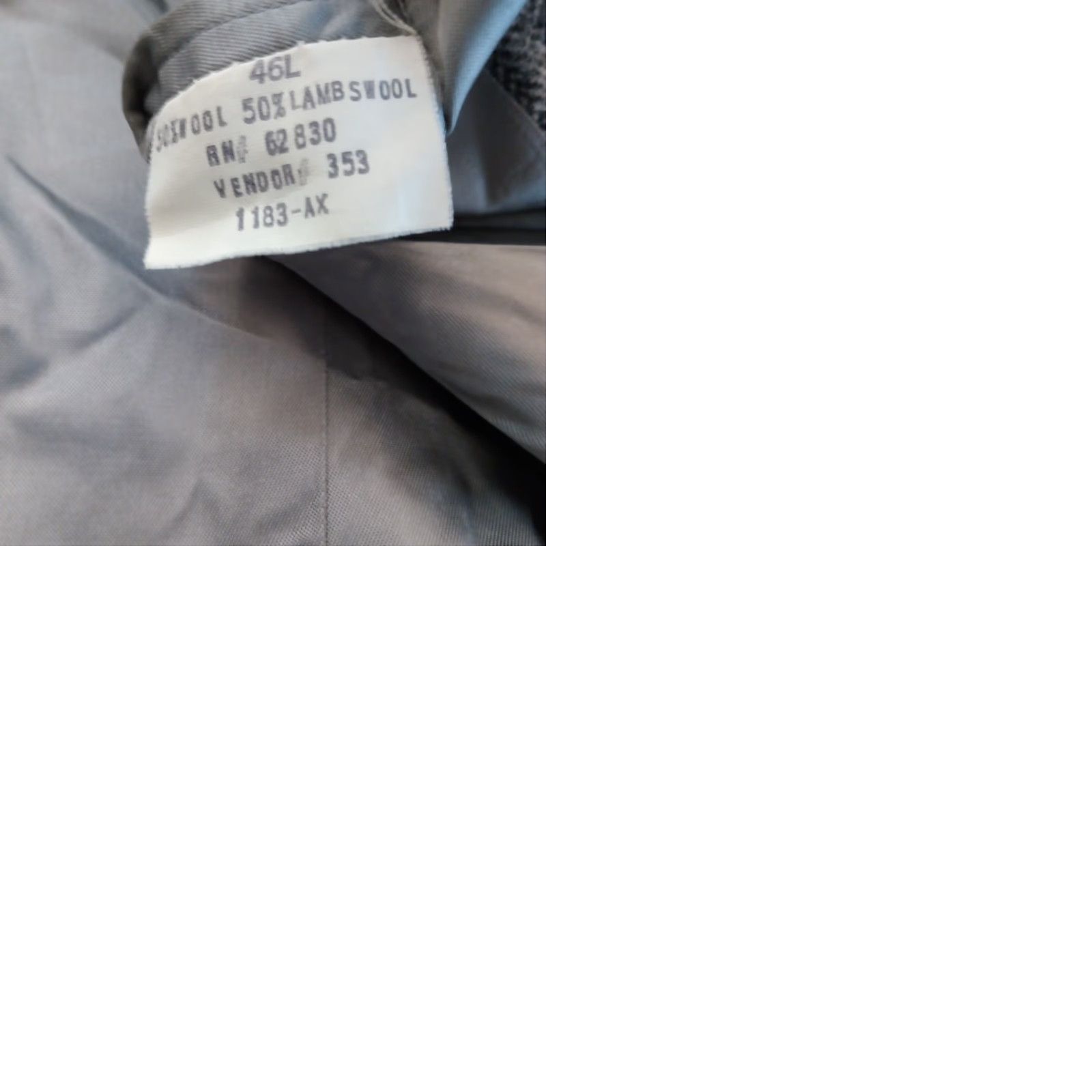 Lands' End Lands' End Blazer Mens 46 Long Gray Tweed Herringbone Wool Single Vent Two-Button Notch Lapel Jacket Coat 2 Piece Regular Mens Size 46R - 9 Thumbnail