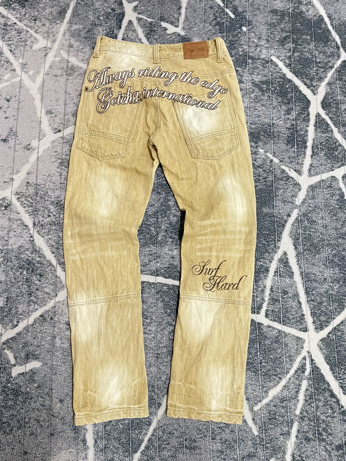 Gotcha VINTAGE CARGO GOTCHA SUF BACK EMBROIDERED DENIM JEANS Size US 32 / EU 48 - 6 Thumbnail
