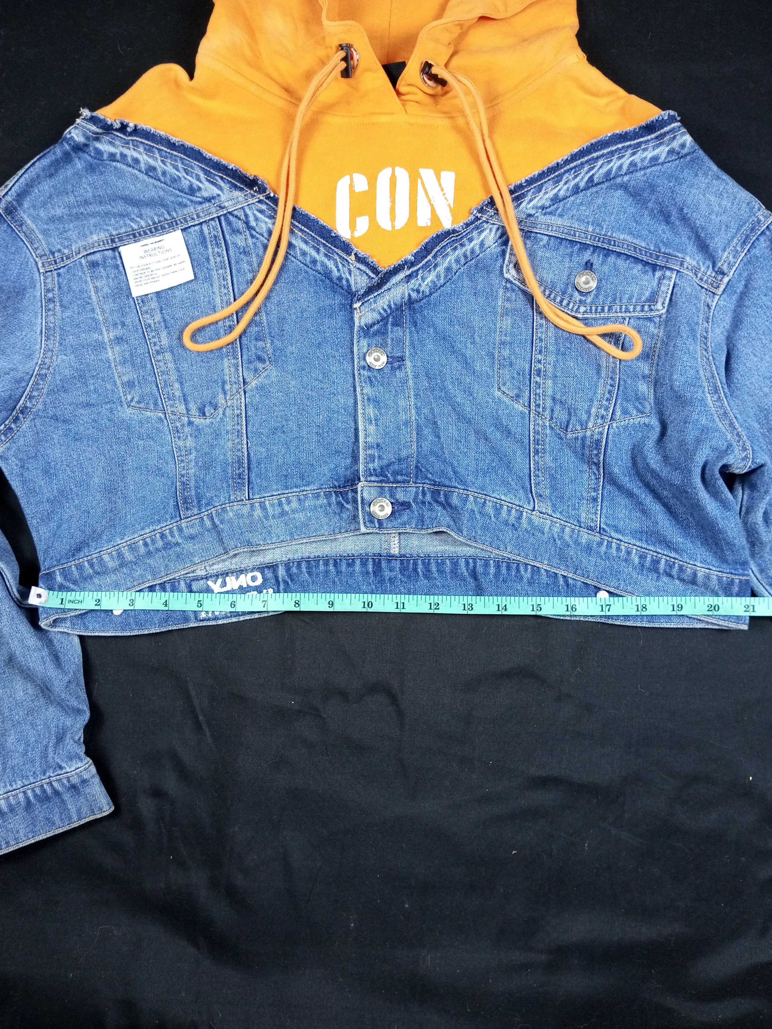 Hysteric Glamour ONLY Denmark Crop Top Denim Hoodie Size S / US 4 / IT 40 - 9 Thumbnail