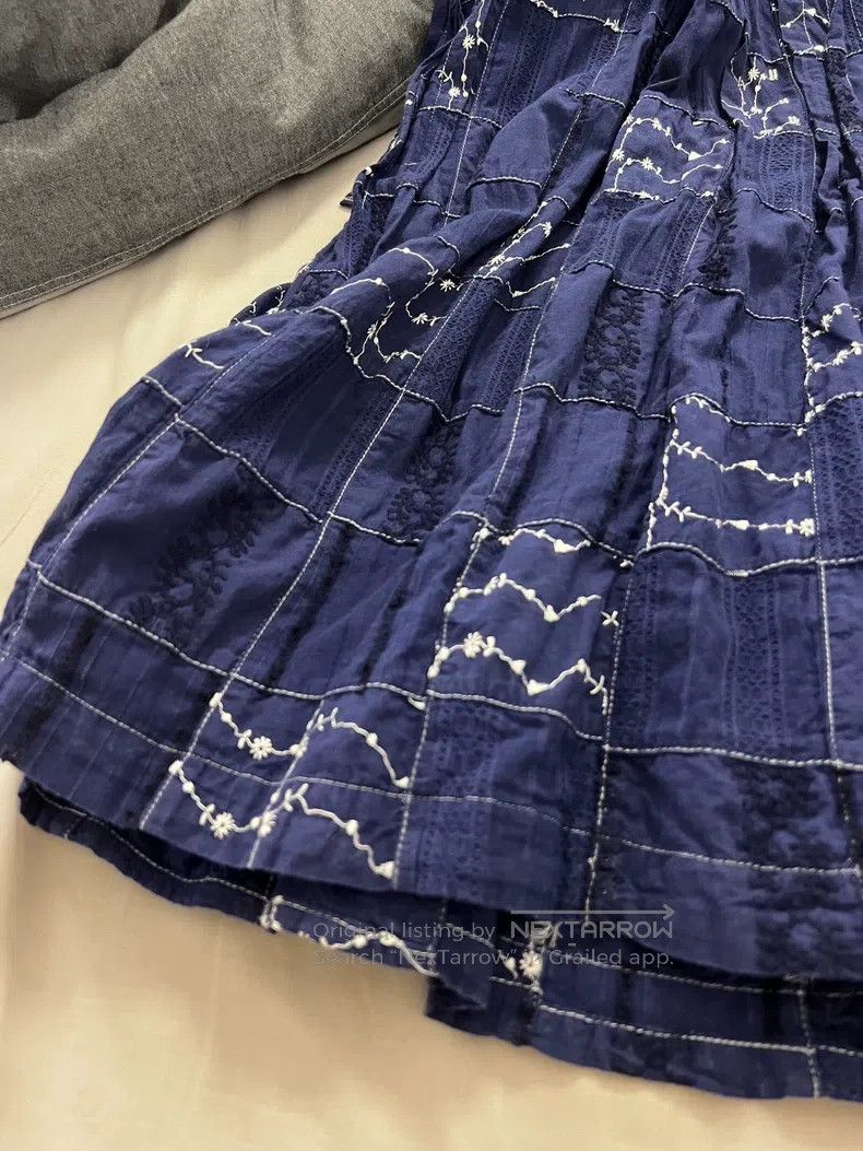 Comme des Garcons Comme des Garcons size S Patchwork indigo-dyed skirt Size 23" - 4 Thumbnail