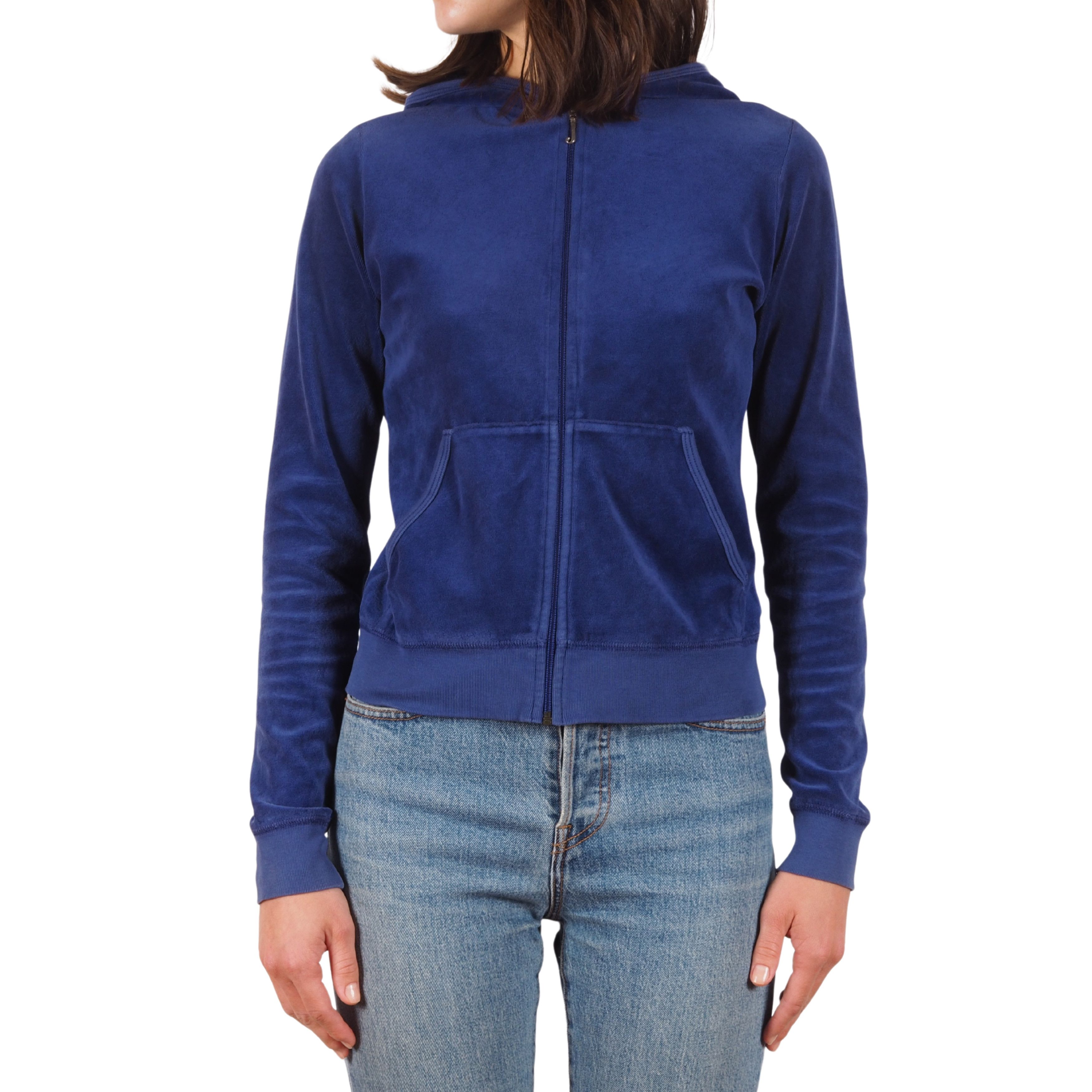 Juicy Couture Juicy Couture Vintage Blue Velour Zip Hoodie Size XS / US 0-2 / IT 36-38 - 1 Thumbnail