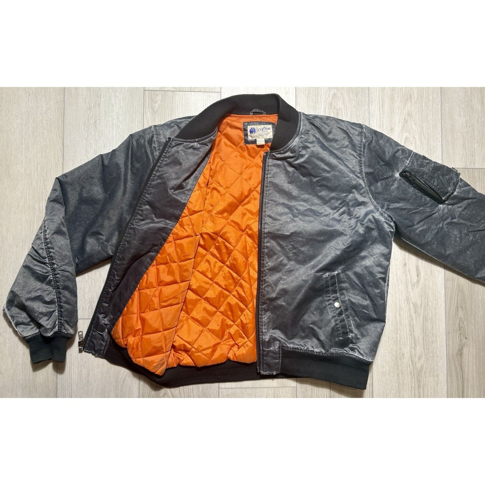 Lucky Brand Lucky Brand MA1 Flight Bomber Jacket Washed Military L Size US L / EU 52-54 / 3 - 3 Thumbnail