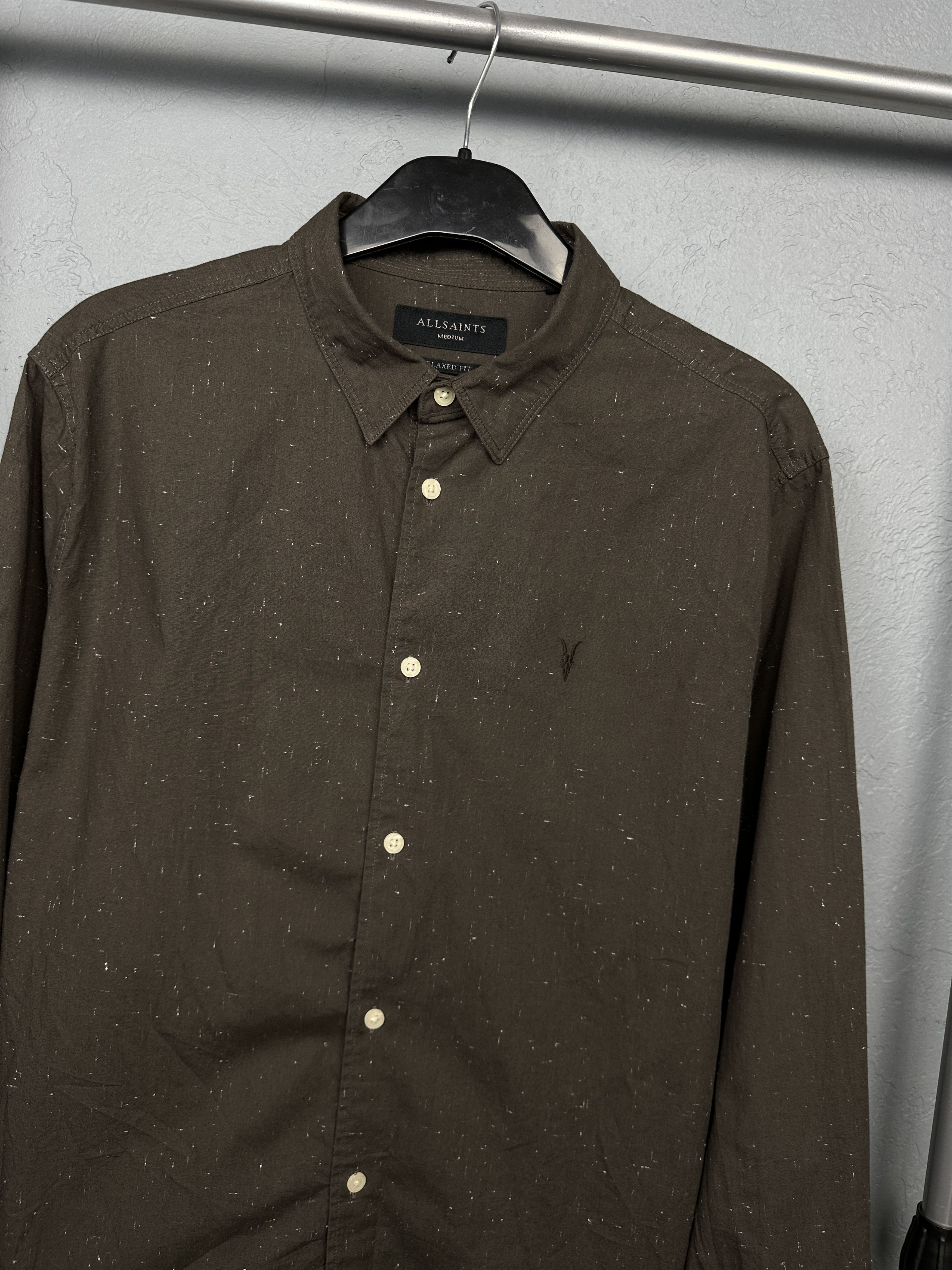 Allsaints Allsaints Mens Molera Long Sleeve Shirt Size US M / EU 48-50 / 2 - 2 Thumbnail