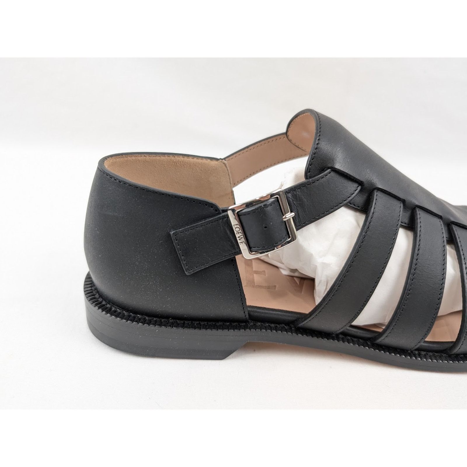 Loewe o1rshd1 Campo Leather Sandals in Black Size US 9 / EU 42 - 4 Thumbnail