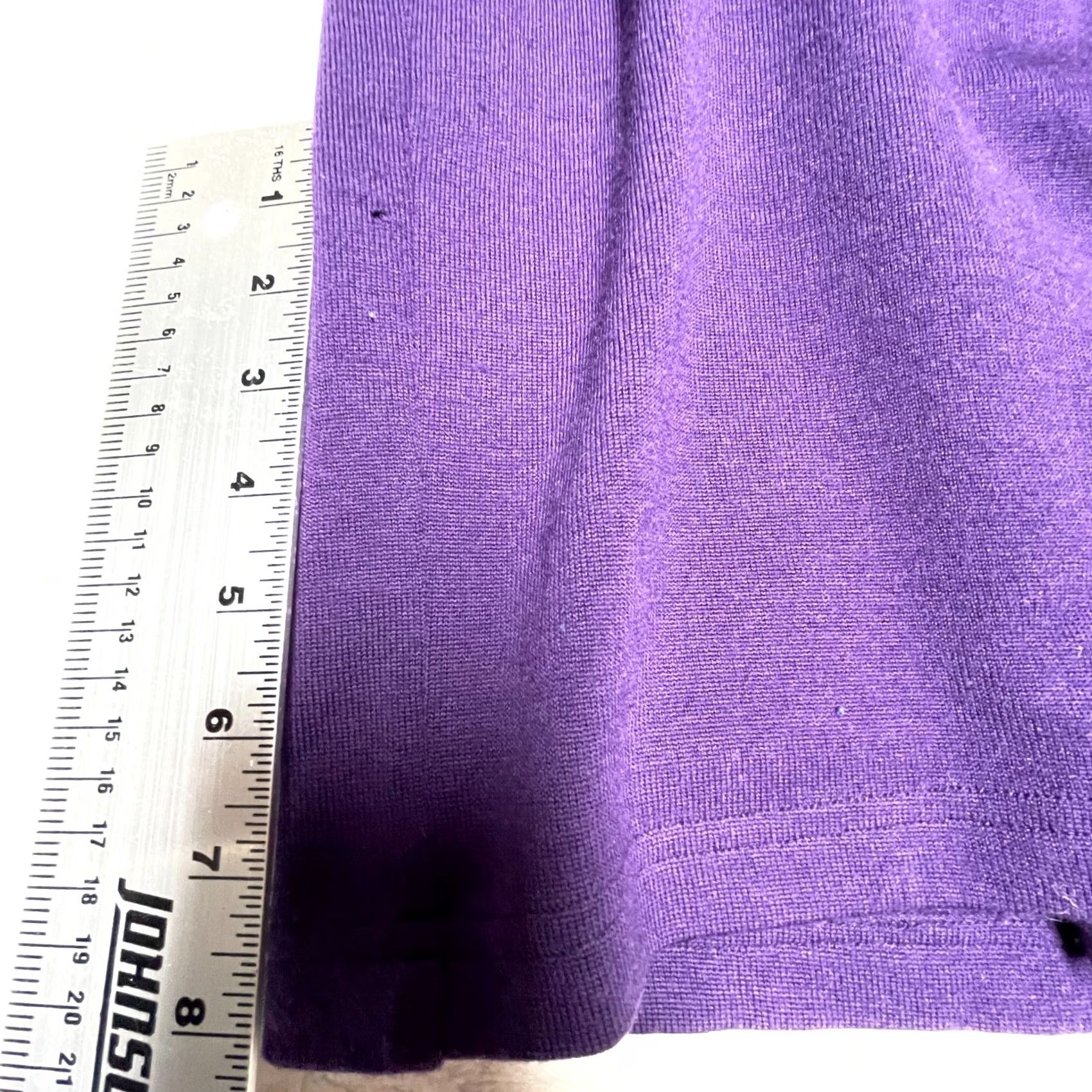 Vintage Adrienne Vittadini Womens Mock Neck Wool Knit Sweater Dress Size 6 Purple Cozy Size M / US 6-8 / IT 42-44 - 8 Thumbnail
