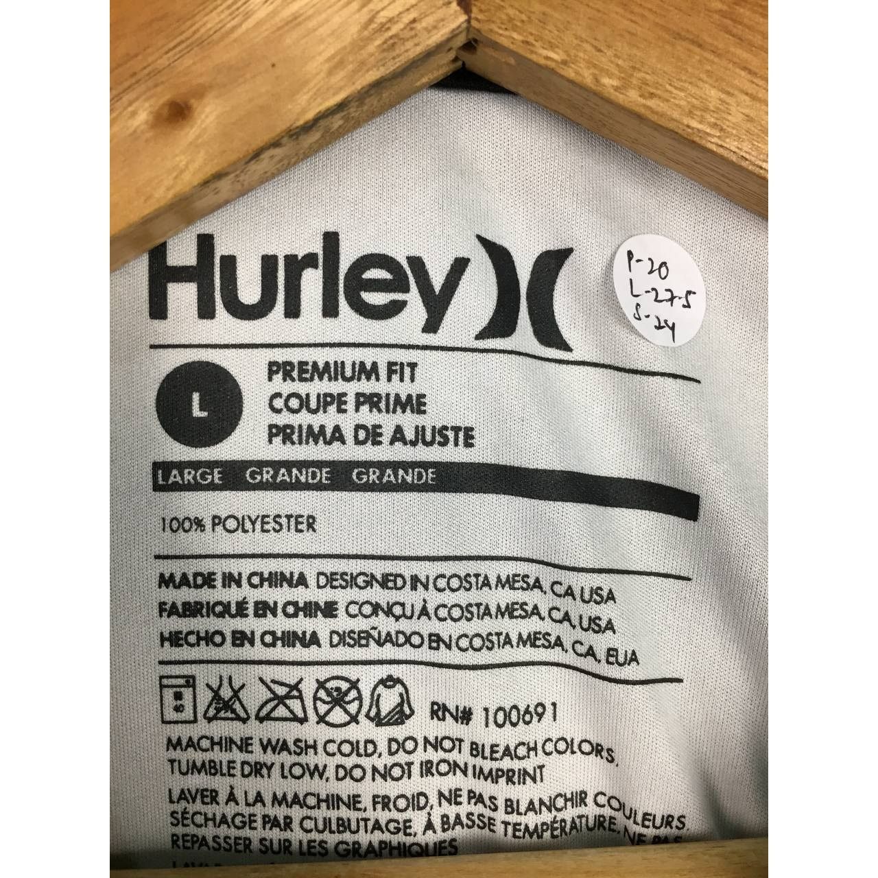 Hurley Hurley Spell Out Logo Long Sleeve Surfwear Polyester Tee Size US M / EU 48-50 / 2 - 8 Thumbnail