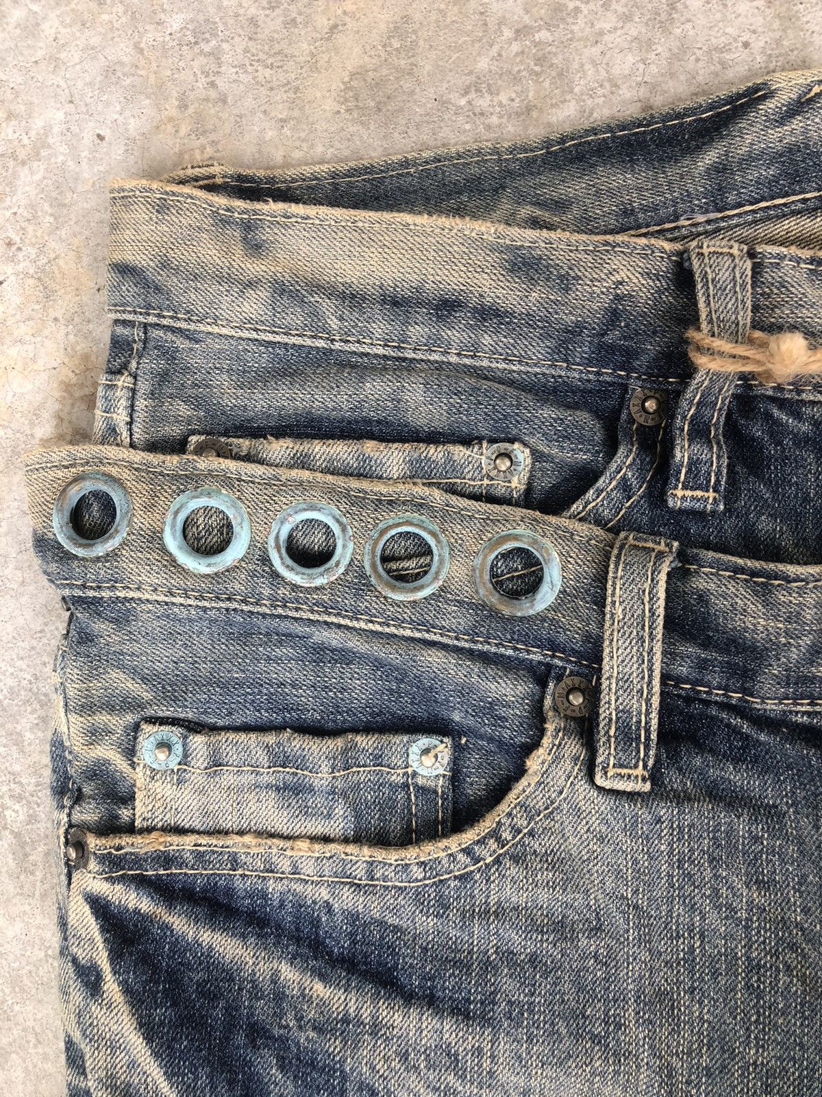 PPFM PPFM Double Waist Distressed Jeans Size US 32 / EU 48 - 8 Thumbnail