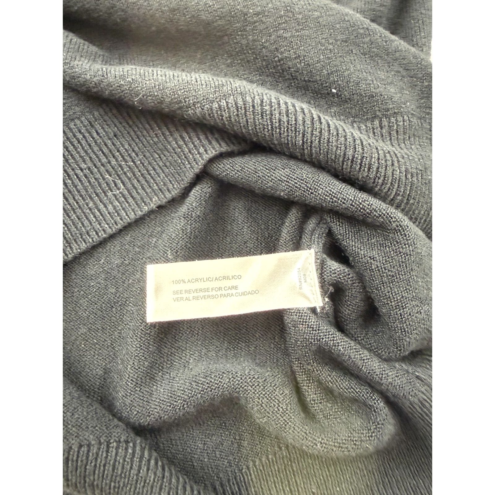 Vintage Debbie Morgan Sweater Womens Large Black Mock Neck Zip Back Knit Pullover Size L / US 10 / IT 46 - 5 Thumbnail