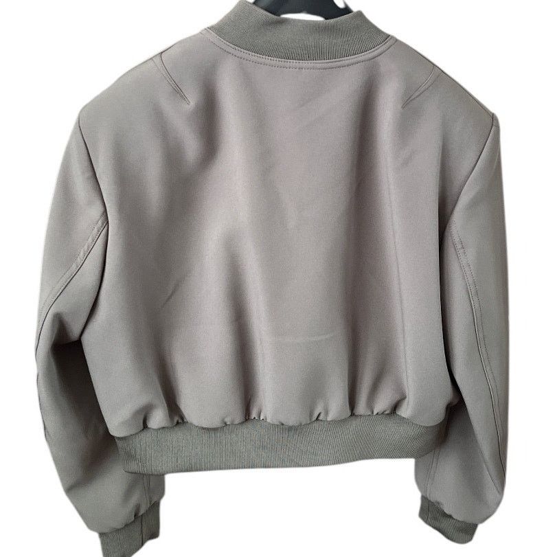 Mango MANGO Khaki Bomber Jacket with Shoulder Pads, L Size L / US 10 / IT 46 - 4 Thumbnail