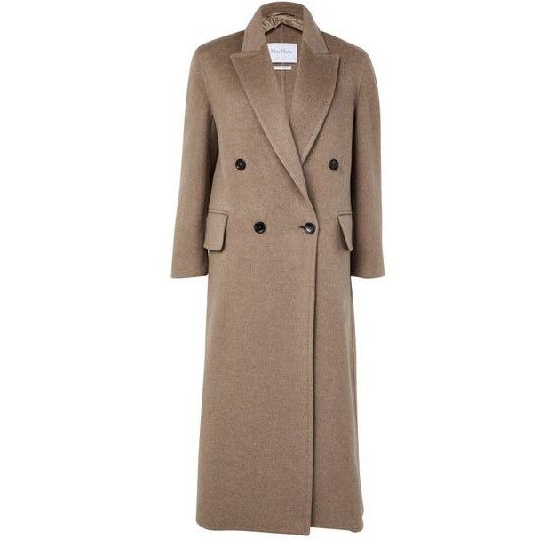 MAX MARA Armonia Brown Cashmere Wool Long Coat New & Authent