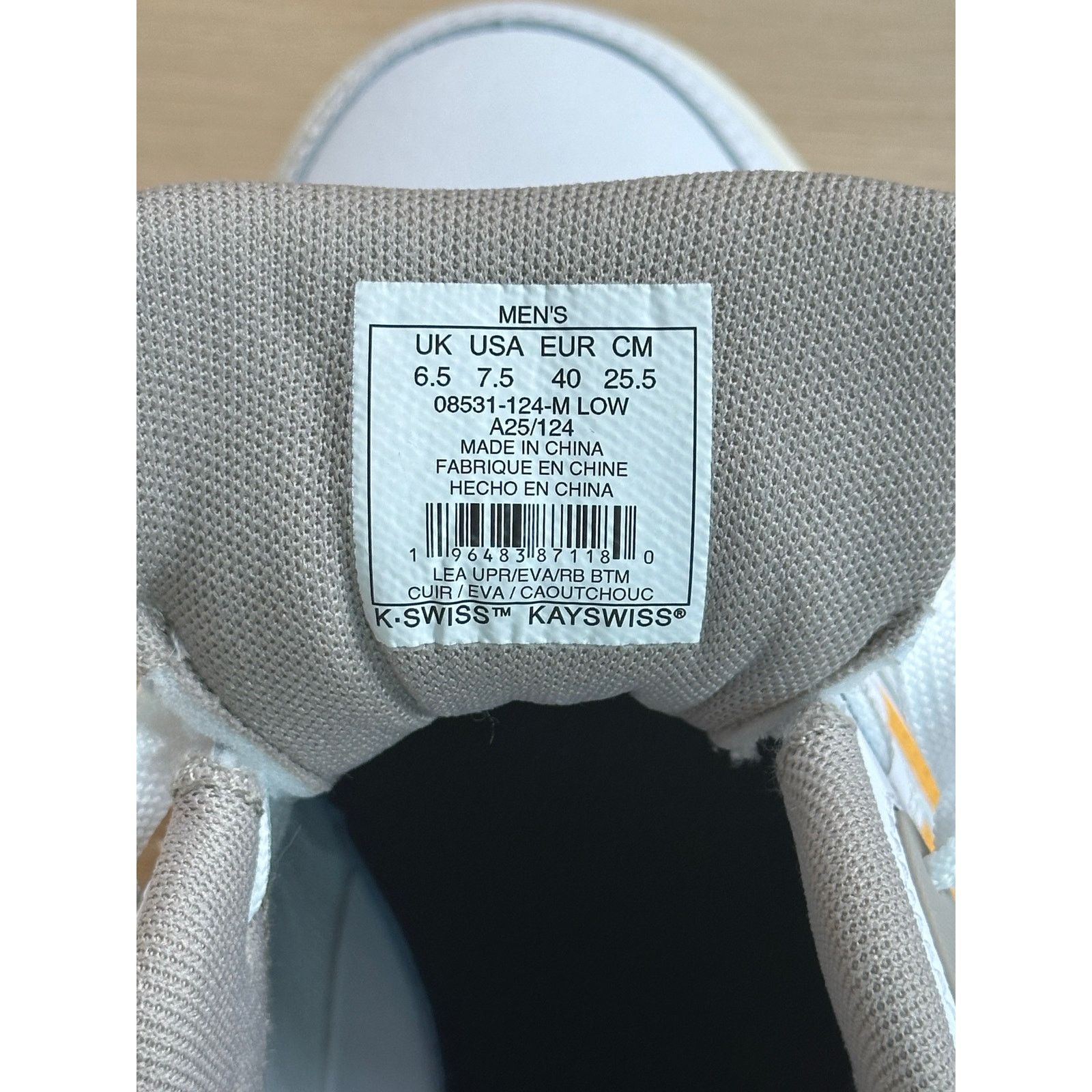 K-Swiss K-SWISS Si-18 International White Sneaker Size 8M - NEW Size US 7.5 / EU 40-41 - 8 Thumbnail