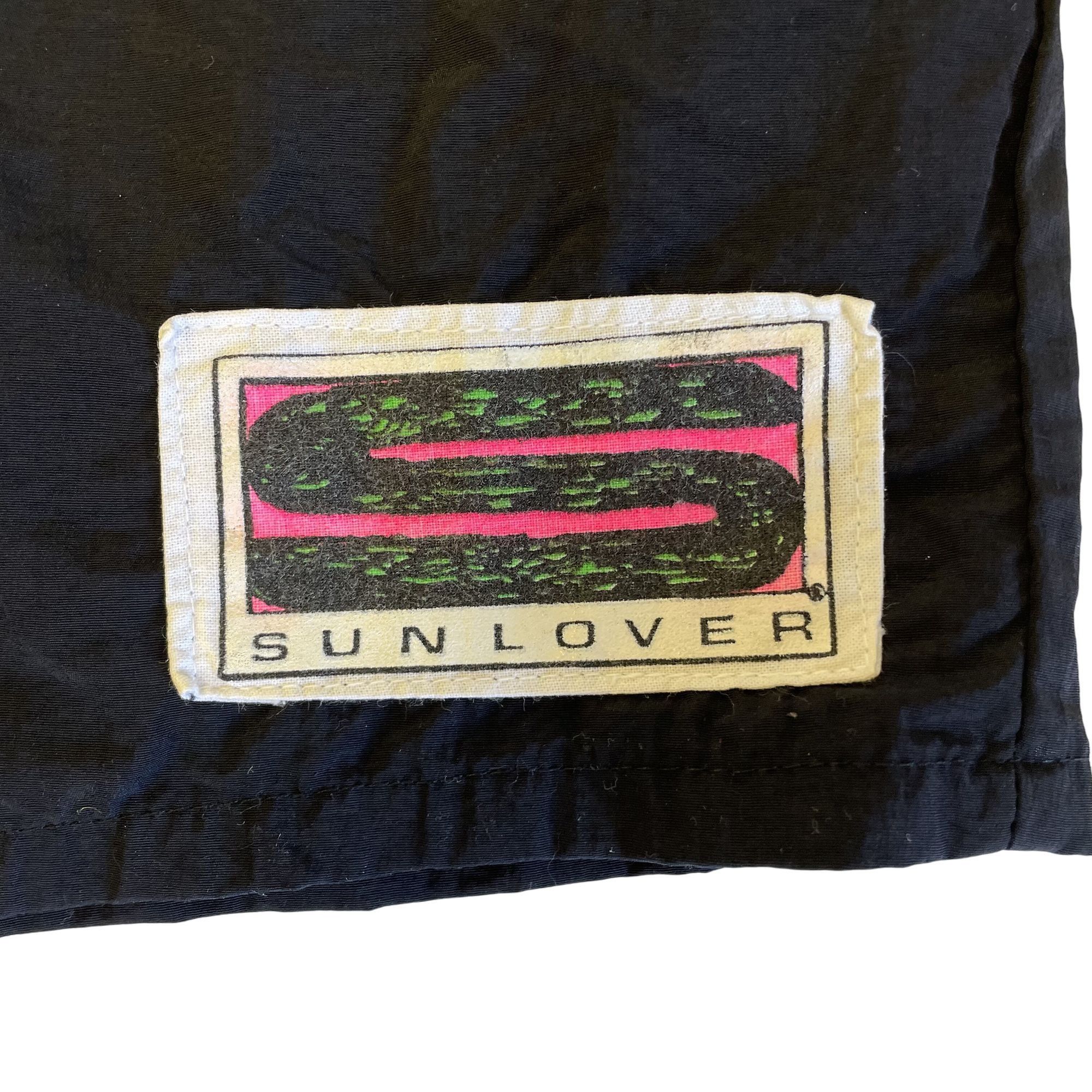 Other Vtg Sun Lover Nylon Athletic BEACH SURFER Neon LOGO Shorts Size US 34 / EU 50 - 2 Thumbnail