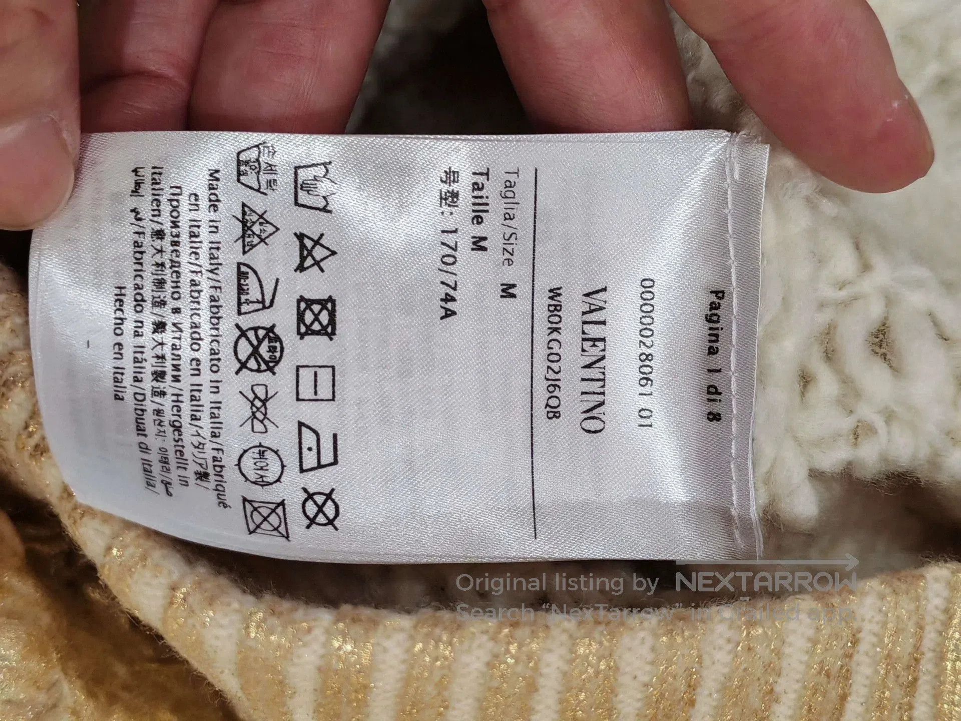 Valentino Valentino Gold Knit A-Line Skirt M. Size US 27 - 4 Thumbnail