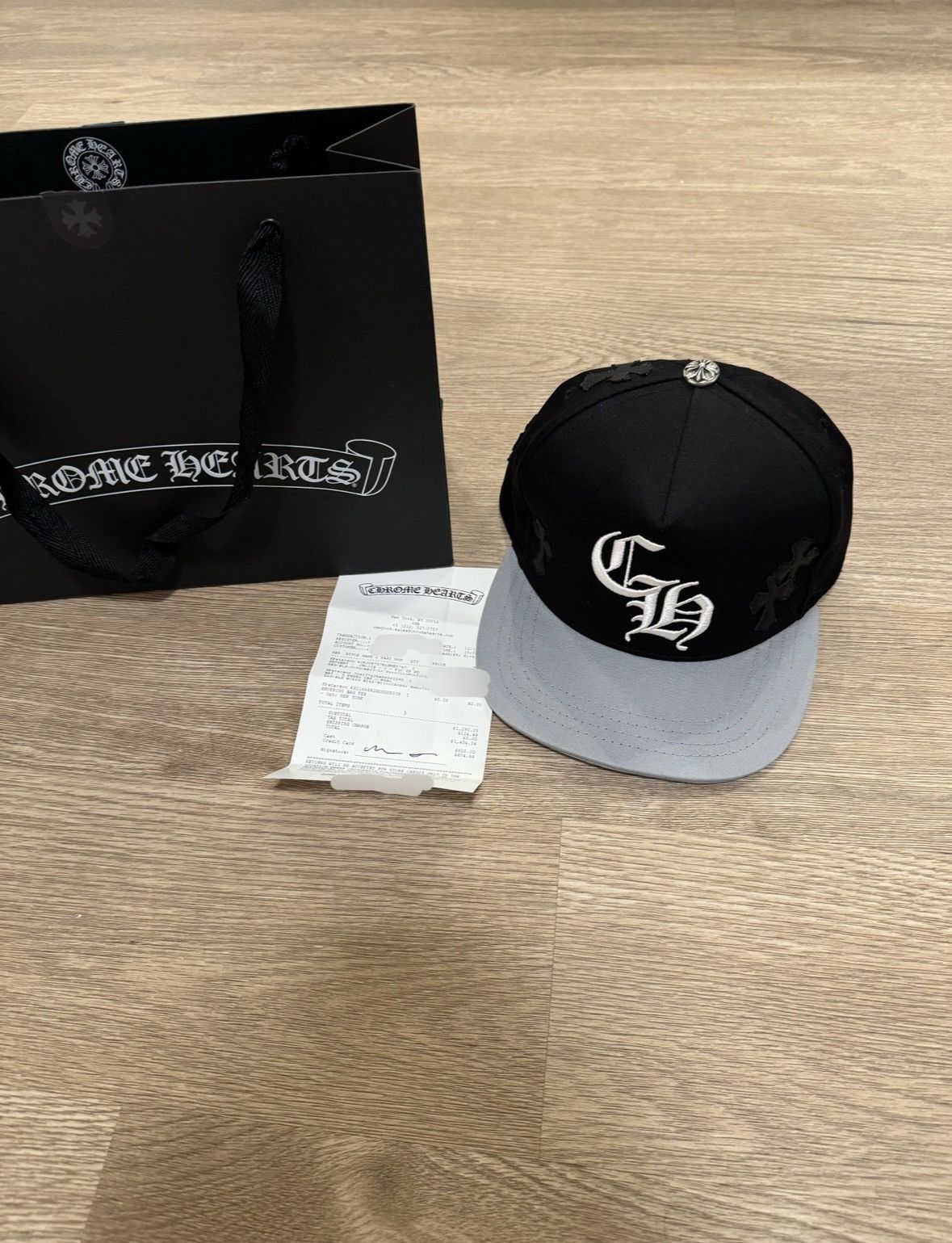 Chrome Hearts Black Grey chrome hearts leather cross patch