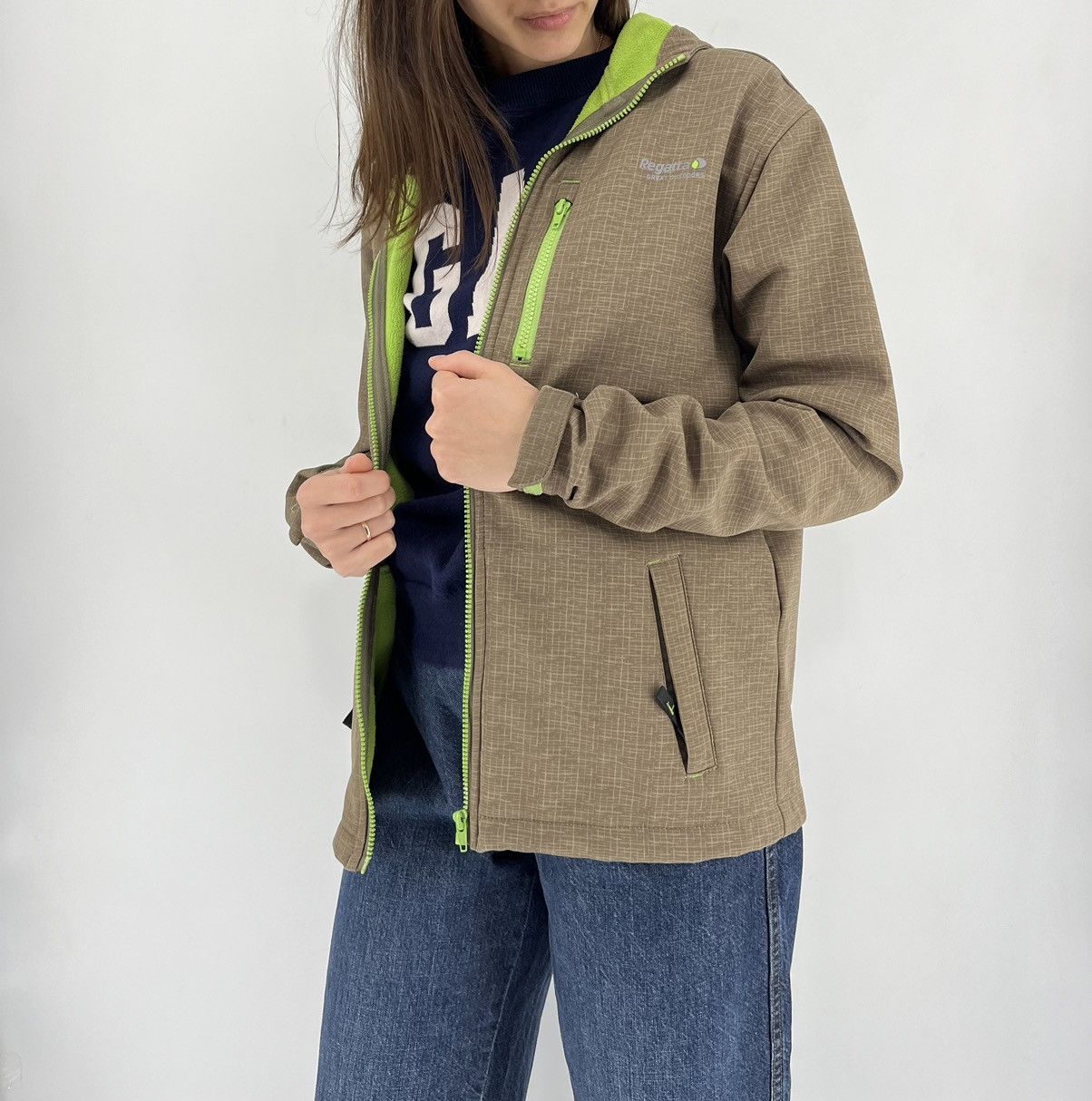Vintage Regatta Softshell Outdoor Jacket/Waterproof Rain Jacket Size XS / US 0-2 / IT 36-38 - 3 Thumbnail