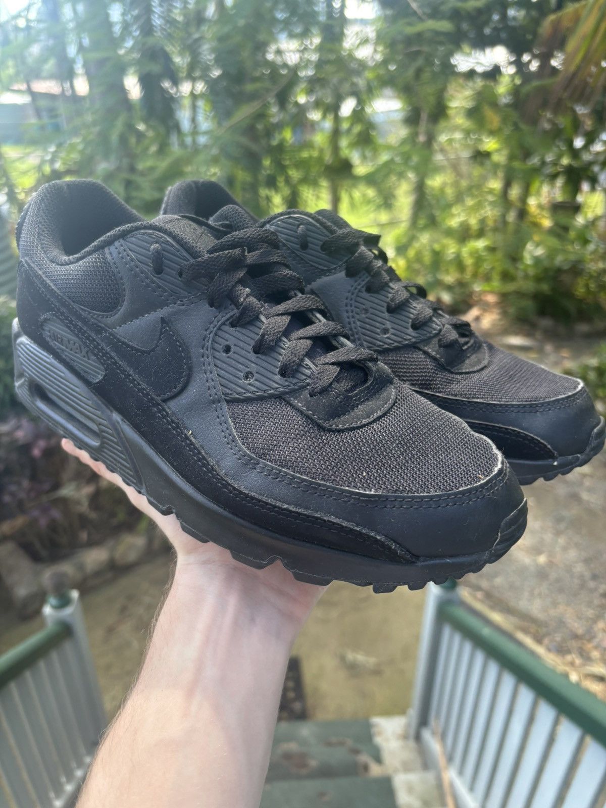 Nike Nike air max 90 “Triple black” Size US 9 / EU 42 - 1 Thumbnail