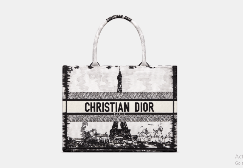 Dior o1w1db10525 M1296Z Size : OS / Tote Bag in White/Black Size ONE SIZE - 2 Thumbnail