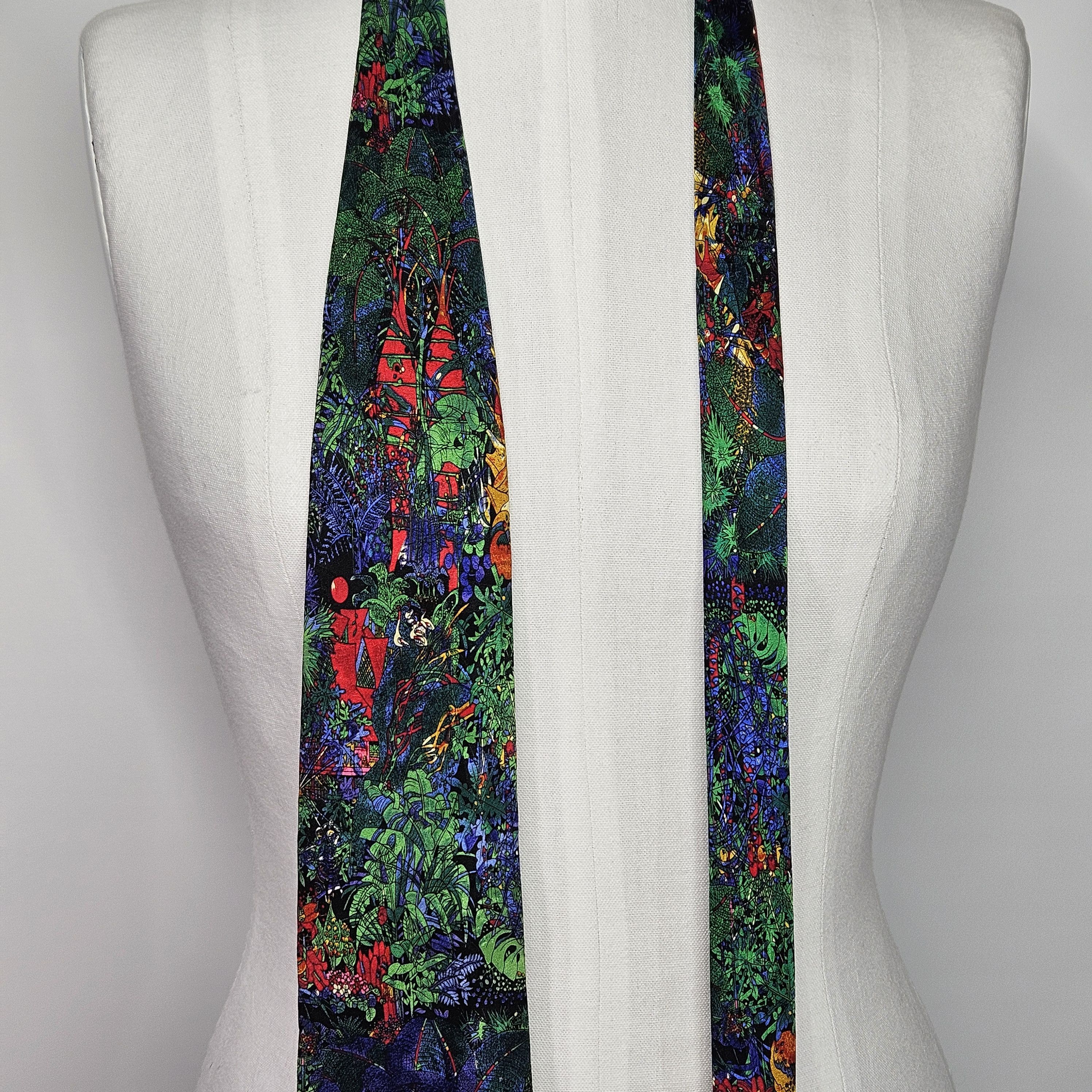 Other Jiang Tiefeng 60x3.5" RARE Necktie Tie 100% Silk Yunnan Size ONE SIZE - 7 Thumbnail