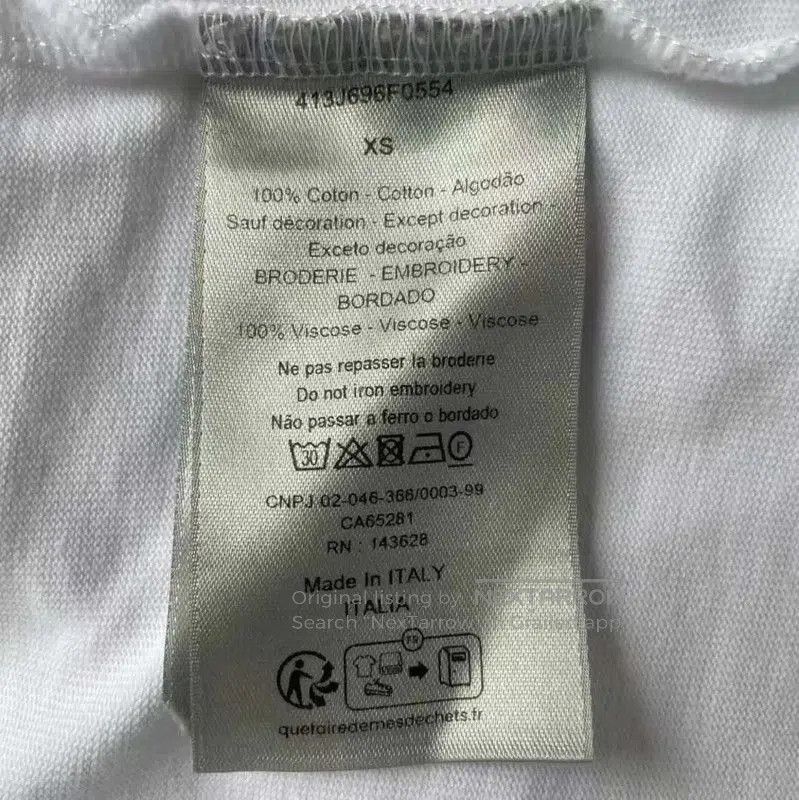 Dior Dior Men's Cotton T-Shirt with 1947 Logo . Size US XS / EU 42 / 0 - 4 Thumbnail