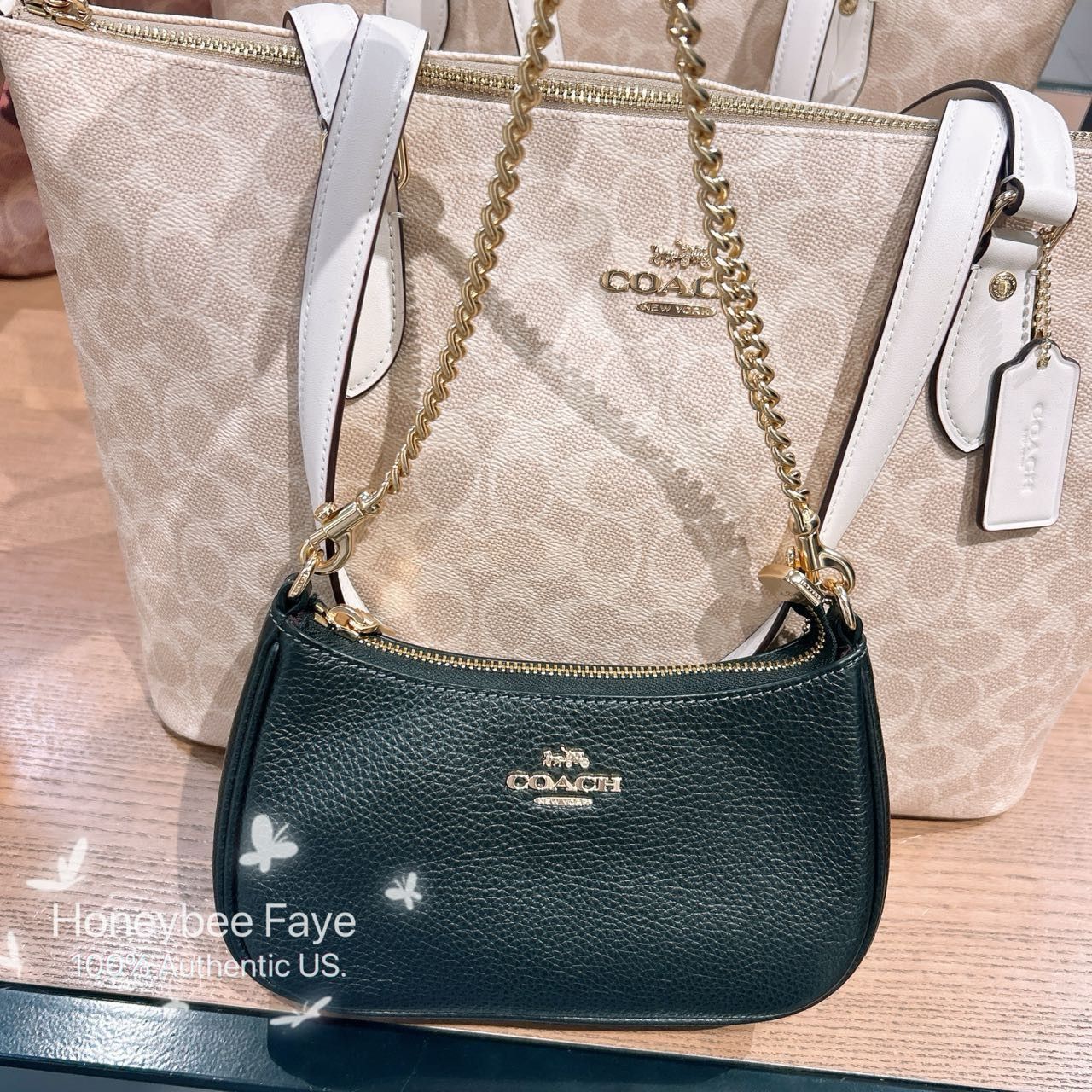 Coach Teri Mini Crossbody Bag pebbled leather/Gold/Black CW309 Size ONE SIZE - 4 Thumbnail