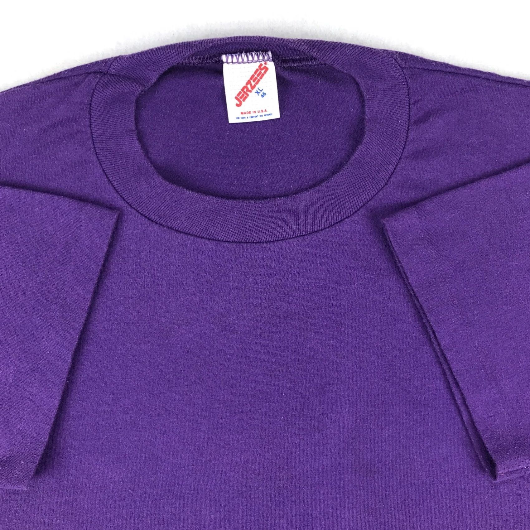Jerzees VINTAGE 80s PURPLE JERZEES T-Shirt XL surf skate rock Mens Size US XL / EU 56 / 4 - 5 Thumbnail