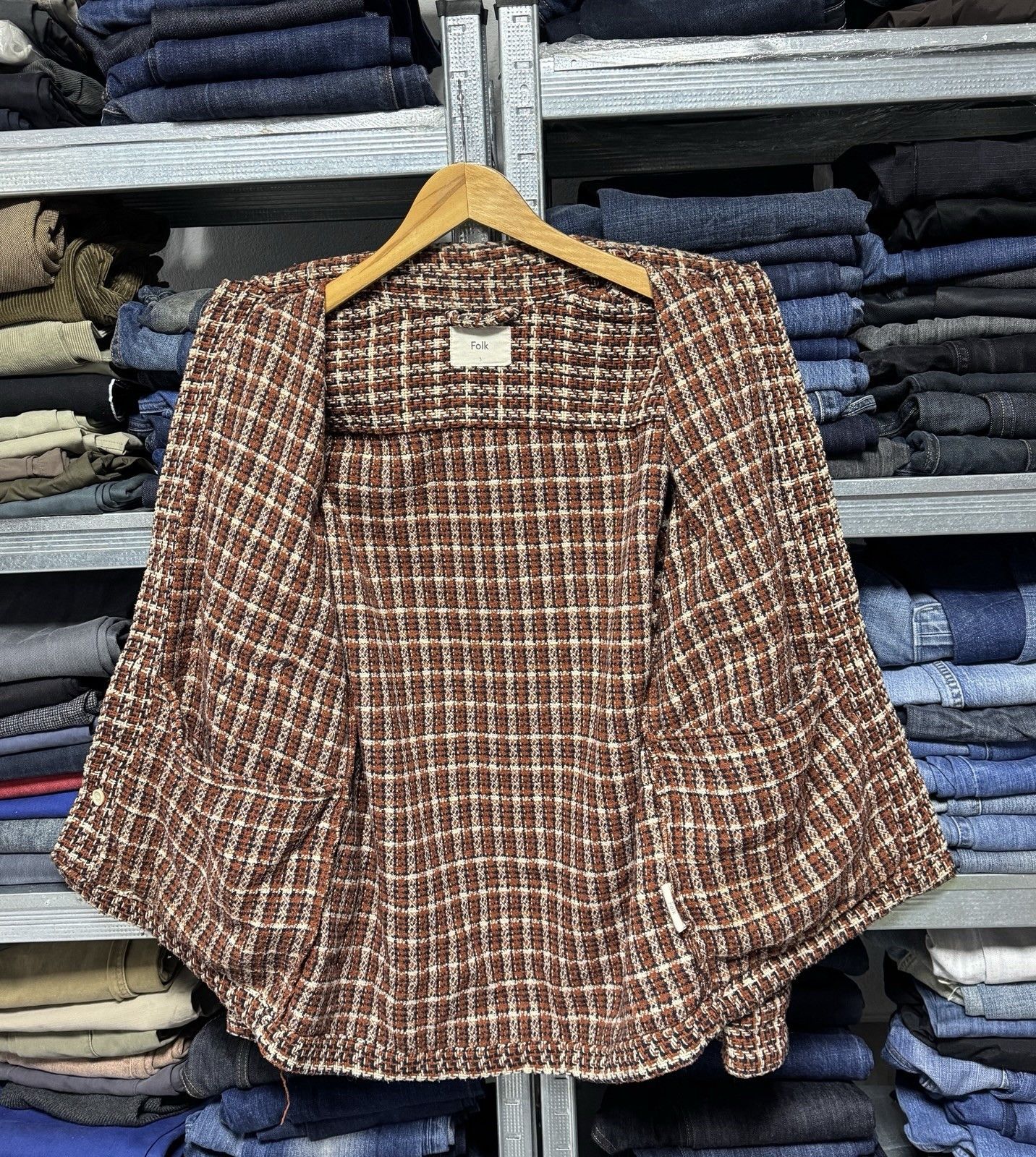Folk Folk Arrow Overshirt Shacket Chore Jacket Thick Knit Wool Size US M / EU 48-50 / 2 - 6 Thumbnail