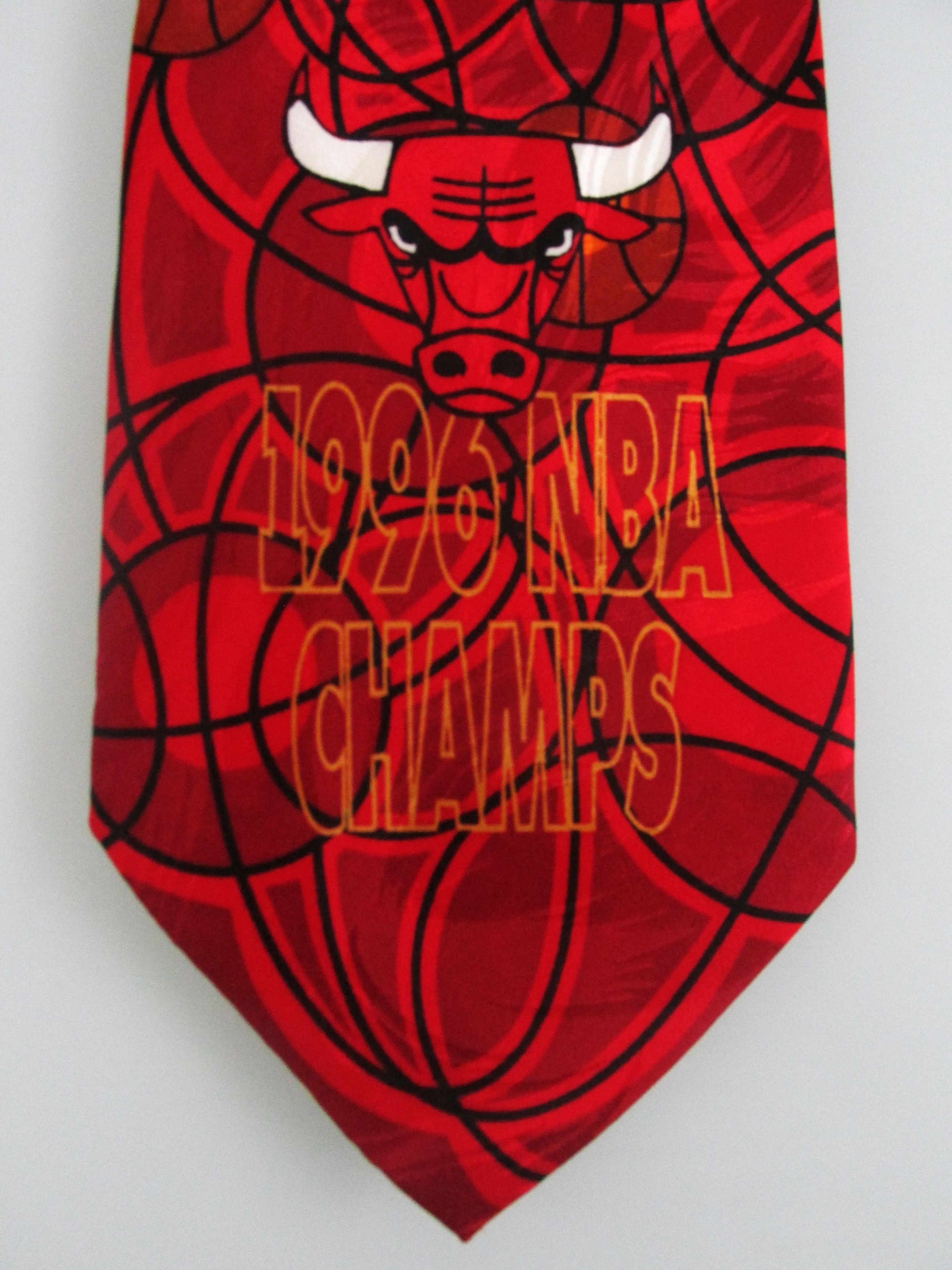 Other Chicago Bull 1996 Championship Commemorative Men's Silk Tie Size ONE SIZE - 4 Thumbnail