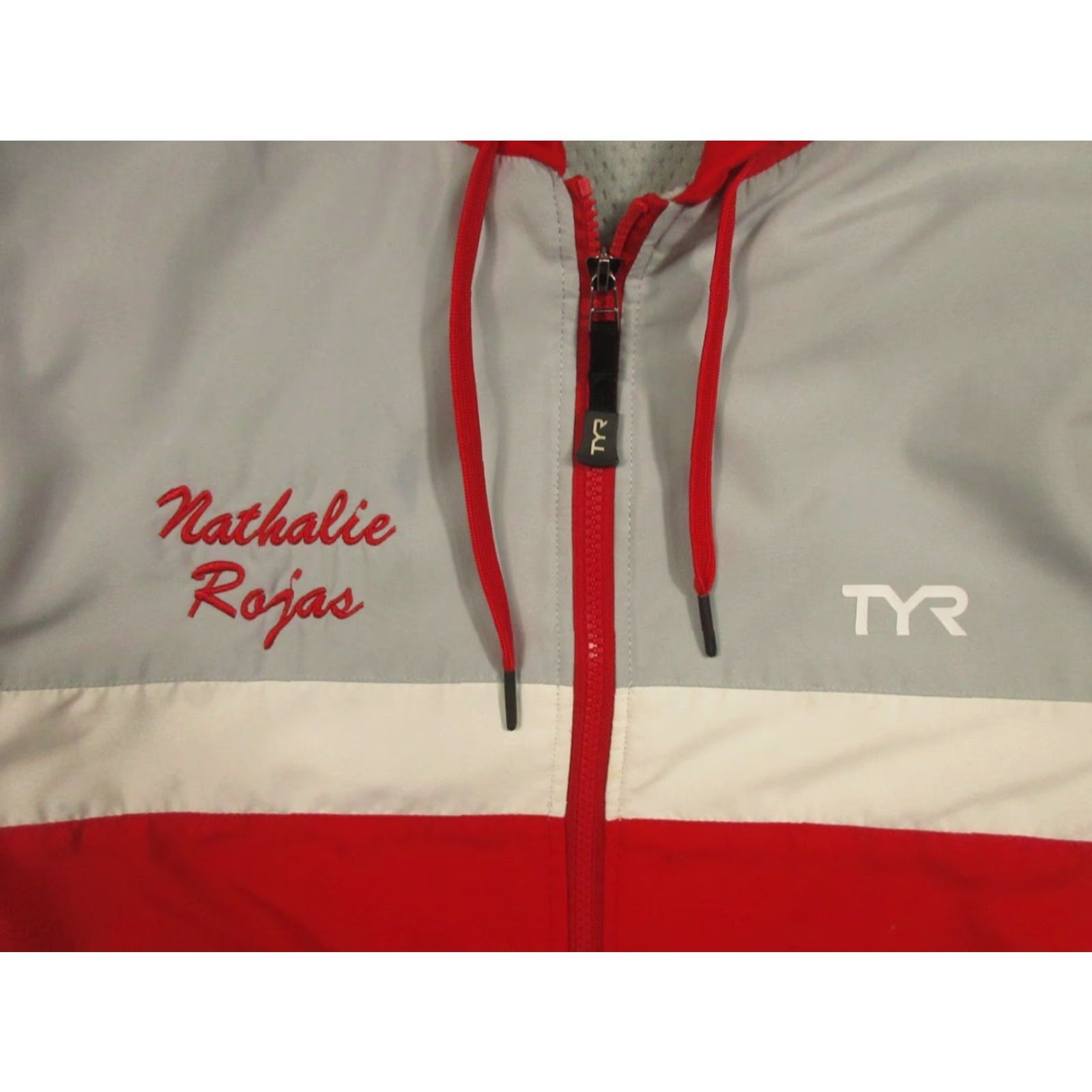 Vintage TYR Top Jacket Parka Hoodie Adult Small Red Fleece Lined Hooded Oversized Royal Sports Mens Size US S / EU 44-46 / 1 - 3 Thumbnail