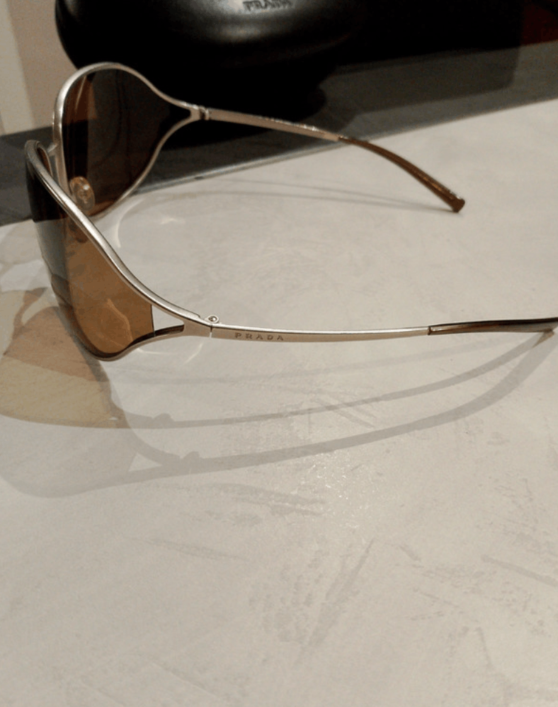 Prada × Vintage PRADA Sunglasses Rimless Sport Metal Frame Shield Wrap Size ONE SIZE - 8 Thumbnail